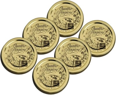 Quattro Stagionie metaal - reservedeksel 86mm - 6 stuks -