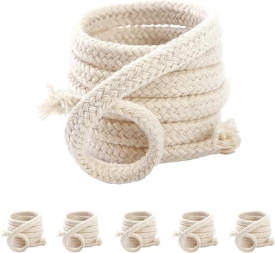 5 meter lont voor olielampen - Ø 8 mm - individueel op maat te snijden - reservelont - tuinfakkels - bamboefakkels - 100 cm - 5 stuks - brandstofaccessoires