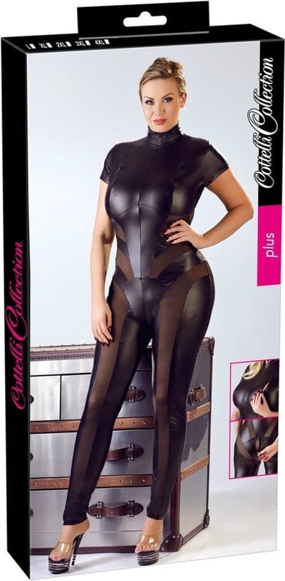Plus Size Jumpsuit met Opstaande Kraag