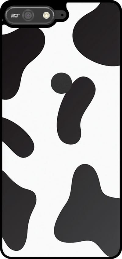 Smartphonica Telefoonhoesje Geschikt voor Huawei Y6 Prime (2018) met Koeienvlekken Opdruk - TPU Backcover Case With Cow Patches Design geschikt voor Huawei Y6 (2018)