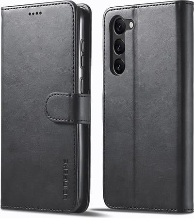 LC.IMEEKE Hoesje - Geschikt voor Samsung Galaxy S23 Hoesje - LC.IMEEKE Luxe Book Case - Zwart