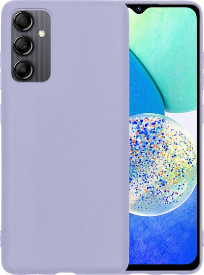 Hoesje - Geschikt voor Samsung Galaxy A14 - Sterk & Shockproof - Hoes Cover - Siliconen Case - Telefoonhoesjes - Lila