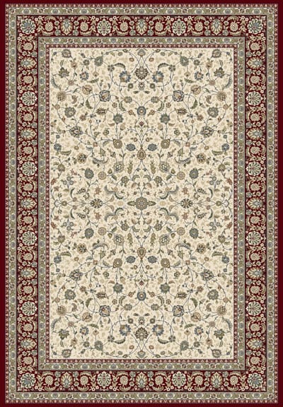 Rugsman Classico 057.0221.6414 Vloerkleed - 133 x 195 cm - Ivoor - Rechthoekig, Loper - Polypropylene - Eetkamer, Woonkamer - Bloemen - Klassiek