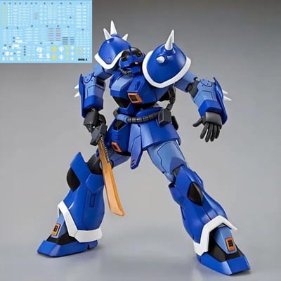 Efreet Prototype HGUC 1/144 MS-08TX Mech Assemblage Model Kits Actiefiguren Desktop Decoratie Jongens Puzzel Speelgoed Cadeau Verzamelaar blue