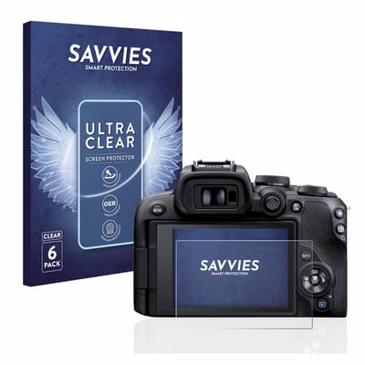 Savvies - Screenprotector voor Canon EOS R10 - Folie Beschermfolie transparant 6 Stuks