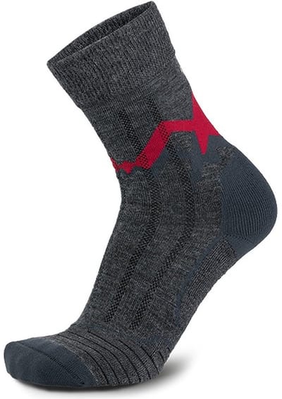 Meindl Mt3.5 Trekking Merino Light Wandelsokken Dames - Antraciet / Rood | Maat: 42-44