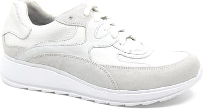 Durea - 6272 H - Lage sneakersDames sneakers - Kleur: Wit/beige - Maat: 37.5