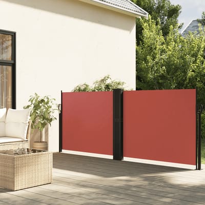 vidaXL - Windscherm - uittrekbaar - 140x600 - cm - terracotta