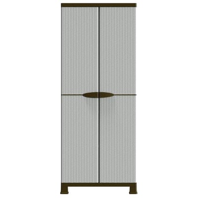 vidaXL - Opbergkast - 68x39x171,5 - cm - rattan - ontwerp