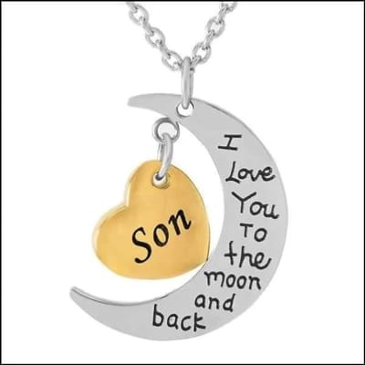 Aramat Jewels | Gedenkhangers | Stalen Ashanger Zoon | maan-i love you to the moon-3.5cm | |20mm | Staal | Volwassenen | Verkleurd niet