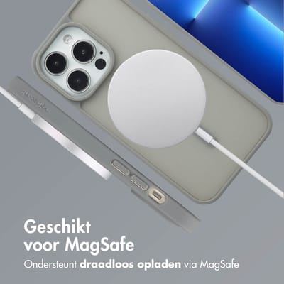 imoshion Hoesje - Geschikt voor iPhone 13 Pro - Color Guard Backcover geschikt voor MagSafe - Grijs