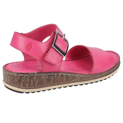 Hush Puppies Dames/dames Ellie leren wig sandalen (Roze)