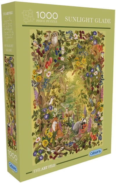 Gibsons - Zonnige Bosopening ("The Art File Sunlight Glade") - The Art File - 1000 stukjes - 49×68cm - Legpuzzel voor Volwassenen