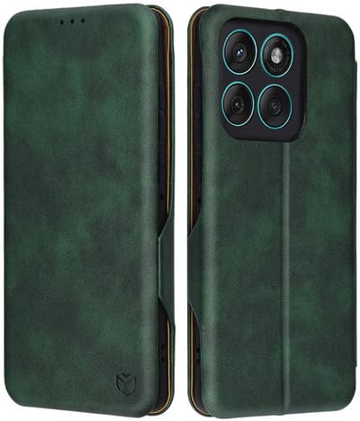 Hoesje geschikt voor Motorola Edge 60 / Edge 60 Fusion - Techsuit Safe+ Book Wallet Case - Donkergroen