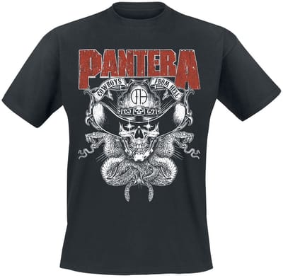 Pantera CFH Texas Skull Heren T-shirt - zwart - S