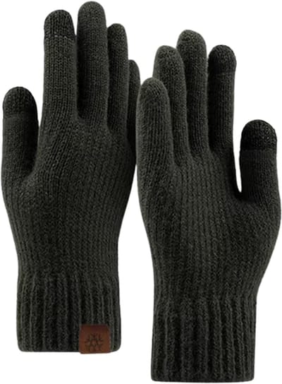 MoodLux Touchscreen Winter Handschoenen - 100% Zachte Acryl - Winddicht - Waterafstotend - Comfortabel One Size - Dames & Heren - Perfecte Pasvorm - Groen