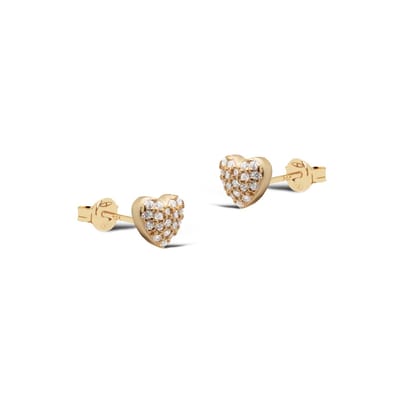 Karma Oorknoppen Ziconia Earstuds MAY Heart Goud