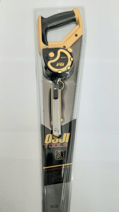 gereedschapset : handzaag + rolmaat + hobbymes Osji Tools