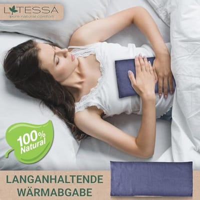 LATESSA kersenpitkussen 35x15 antraciet