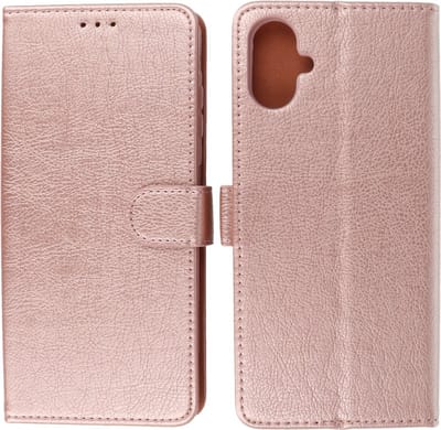Hoesje Geschikt voor Samsung Galaxy A06 - Book Case Telefoonhoesje - Kaarthouder Portemonnee Hoesje - Wallet Case - Roze Goud