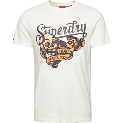 Superdry - Tattoo T-shirt met tekst en grafische print - Heren - T-shirts