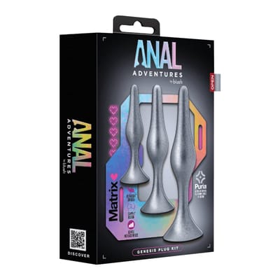 Blush Anal Adventures Matrix Genesis plug set Stellar - Grijs - 13.3 cm