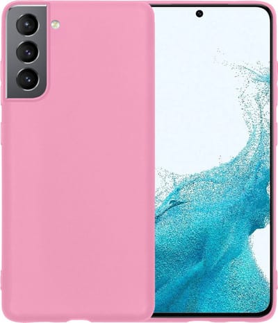 Hoesje - Geschikt voor Samsung Galaxy S22 - Sterk & Shockproof - Siliconen Case - Hoes Cover - Telefoonhoes - Lichtroze