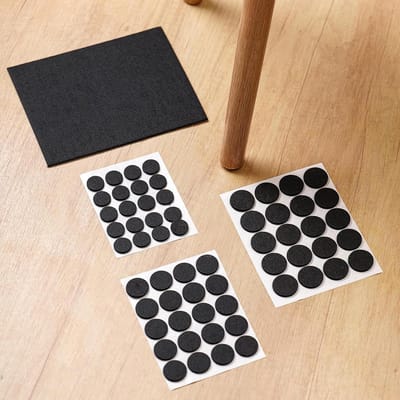 Viltglijders Set - Meubelbeschermers - Vloeren Beschermen - Zelfklevend en Knipbaar - 62 Stuks - Zwart