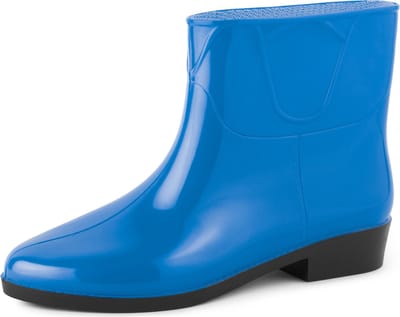 Ladeheid Dames Regenlaarzen - Korte Rubberen Laarzen - PVC - LA-ZT-Meduza - Blauw 7M - 38