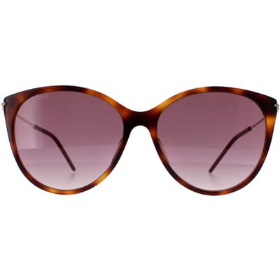 Gucci GG1268S 002 havana goud rood gradiÃ«nt zonnebril