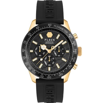 Philipp Plein Pleinmeter PWPYA0224 Horloge - Siliconen - Zwart - Ø 44 mm