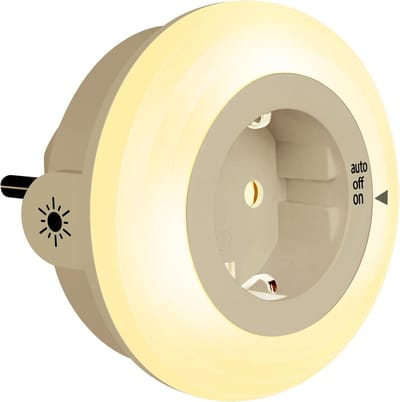 Nachtlampje met Schemersensor voor Stopcontact - Automatisch Dimbare LED Nachtlamp