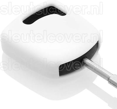 Autosleutel Hoesje geschikt voor Ford - SleutelCover - Silicone Autosleutel Cover - Sleutelhoesje Wit