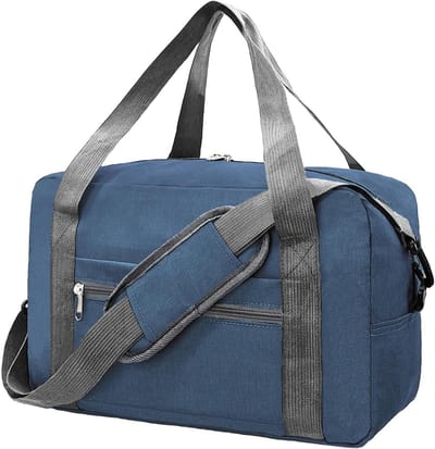 Reiskoffer - Handbagage Tas - Vliegen met vliegtuig - Opvouwbaar Design - 40 x 20 x 25 cm - Donkerblauw