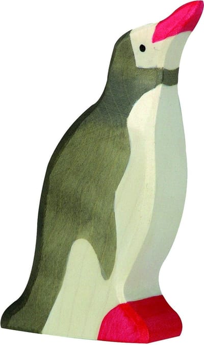 Holztiger Zeedieren: PINGUIN kop omhoog 5x2x11cm, hout