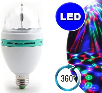 Discolamp - E27 - Automatisch Roterend  360  - RGB LED