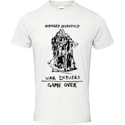 Avenged Sevenfold T-shirt - Game Over - S tot XXL - voor Mannen - wit