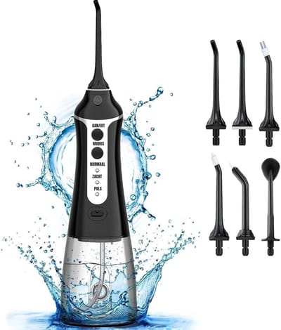 SCH® Monddouche - Waterflosser - Monddouche Waterflosser - Zwart - ‎ 8cm x 20cm x 7cm