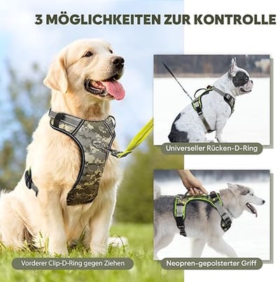 Hondenharnas zonder trekken - Zacht, gewatteerd en veilig voor honden van alle maten