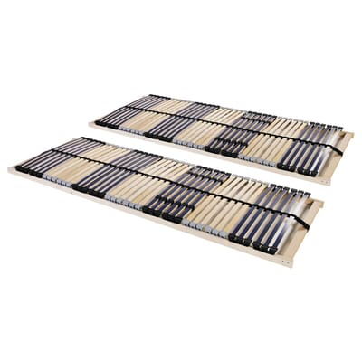 vidaXL - Lattenbodems - 2 - st - met - 42 - latten - 7 - zones - 70x200 - cm