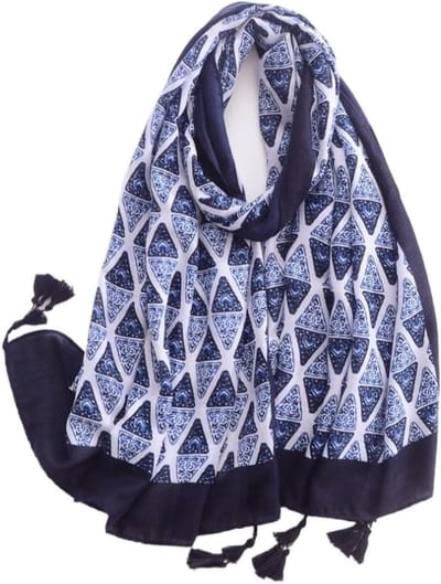 Linnen Sjaal - Deken Sjaal - Mode Accessoire - Fijn Geweven Stof - 180x80 CM - Geometrisch