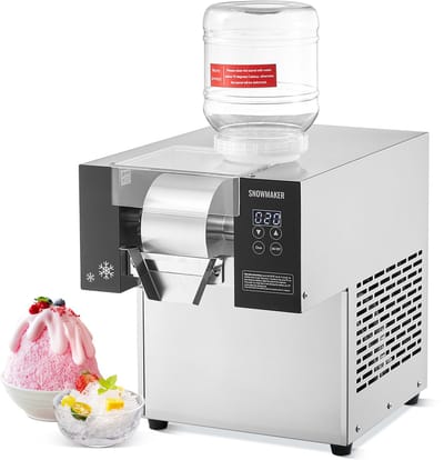Commerciële Ijsmachine met Sneeuwvlokken - 170 kg/24 UUR, Roestvrij Staal, Snelle Koeling, Ideaal voor Cafés En Bakkerijen