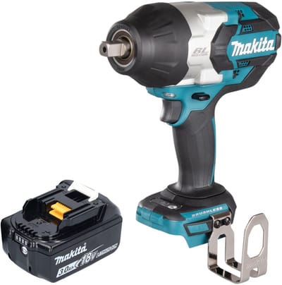 Makita DTW 1004 F1 accu slagmoersleutel 18 V 1050 Nm 1/2" borstelloos + 1x oplaadbare accu 3.0 Ah - zonder oplader