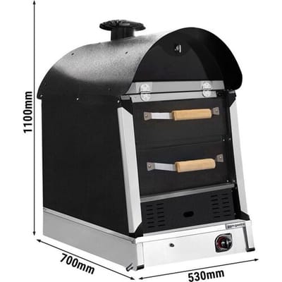 GGM Gastro Gas Kumpir Kartoffelofen - manuell - mit 2 Schubladen Zwart