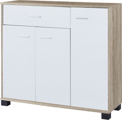Halmeubel Bobeck 72x80x28 cm eikenkleurig en wit