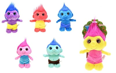 Plushe Knuffel speelgoed Troll - 20 cm - Jongens / Meisjes - Baby Peuter knuffeltje