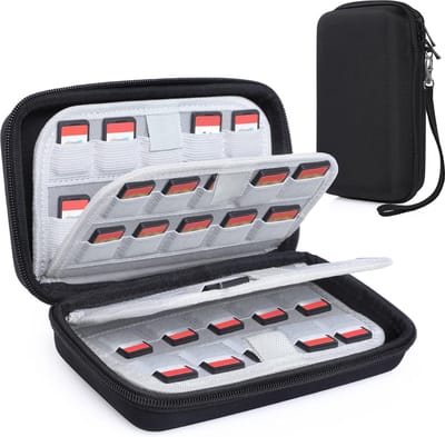 YONO Game Card Case geschikt voor Nintendo Switch / Switch 2 / OLED - 80 Slots - Spellen Opbergen Hoes - Zwart