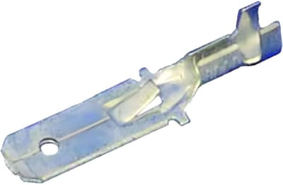 10 stuks Kalitec 10241206 platte connectoren 1,5-2,5 mm², 6,3 mm x 0,8 mm messing vertind | krimpconnector metaal | niet-geïsoleerde connectoren | platte connectoren voor de automobielindustrie met vergrendelingslipje | krimpconnectoren voo