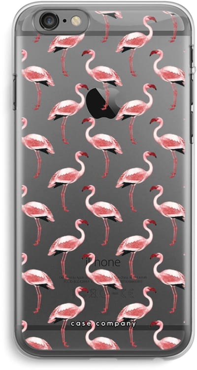 Case Company® - Hoesje geschikt voor iPhone 6 PLUS / 6S PLUS hoesje - Flamingo - Soft Cover Telefoonhoesje - Bescherming aan alle Kanten en Schermrand
