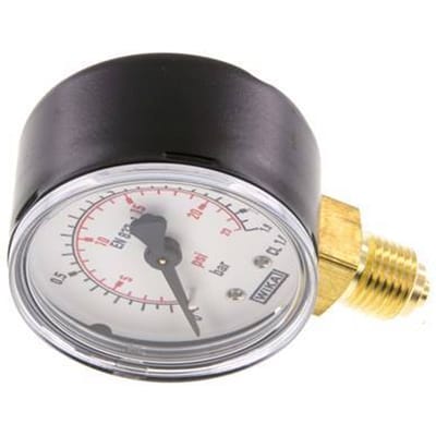 0..1.6 Bar Manometer Onderaansluiting Staal/Messing 50 mm Klasse 1.6